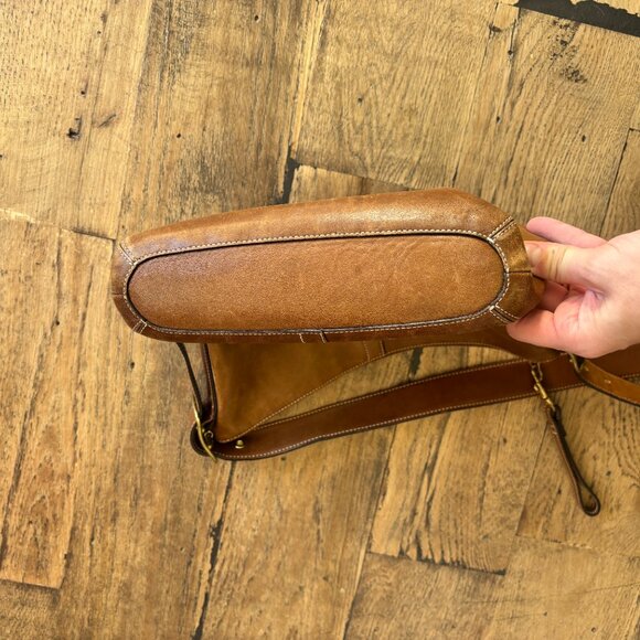 Vintage Coach Legacy 9328 Brown Leather Slim Duffle Crossbody Shoulder Bag - Picture 6 of 8